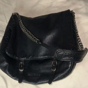 Black Leather Jimmy Choo Leather Bag & COA